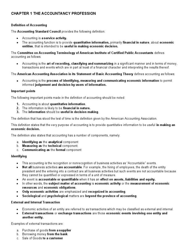 Overview of the Accountancy Profession | PDF | Accounting | Certified ...