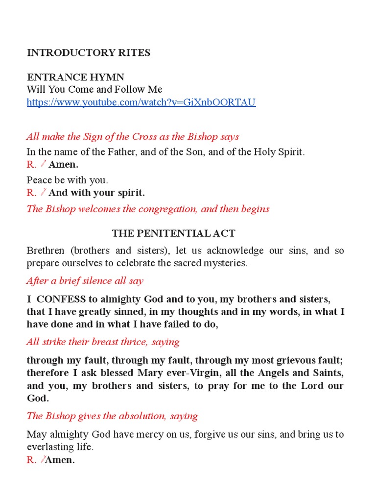 Ordination Booklet | PDF | Priest | Bishop