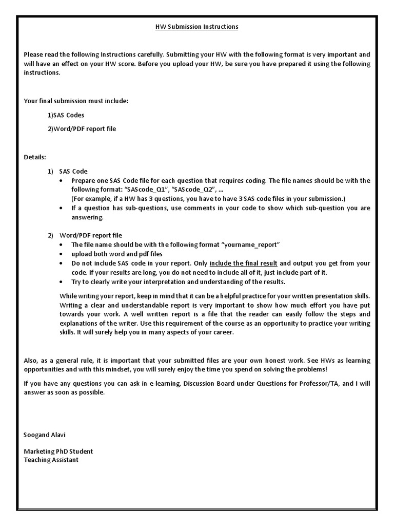 HW Instructions | PDF | Career & Growth | Computers