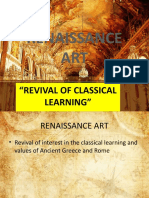 Renaissance ART: "Revival of Classical Learning"