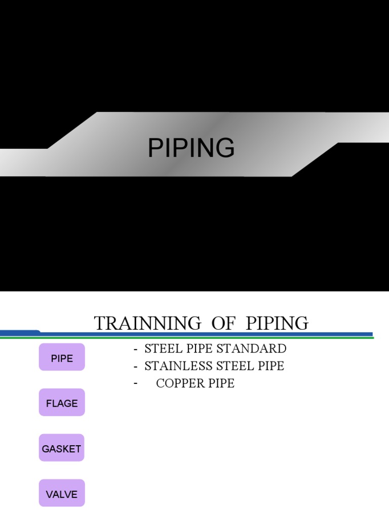 Trainning of Piping | PDF | Valve | Pipe (Fluid Conveyance)