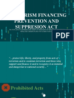 TERRORISM FINANCING ACT SUMMARY