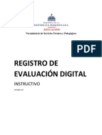 Instructivo Registro de Evaluación Digital Versión 1.0