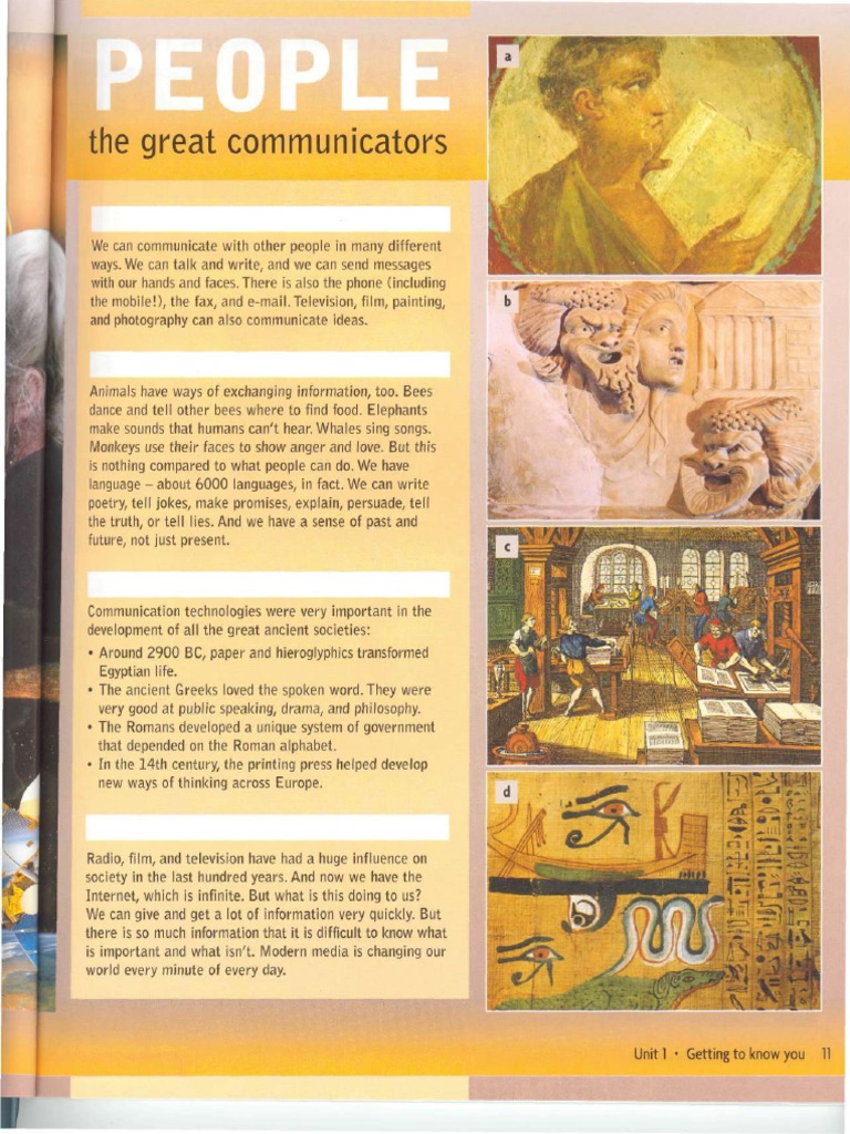 The Great Communicators: Unit 1 - Getting To Know You 11 | PDF ...