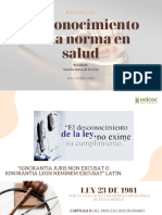 Desconocimiento de La Ley en Salud