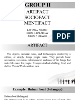 Artifact Sociofact Mentifact