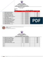 Master List of Students S.Y. 2021 - 2022: Mr. Alberto A. Sampan Jr. Alberto - Sampan@deped - Gov.ph