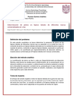 Determinación de plomo en lápices labiales por EAA