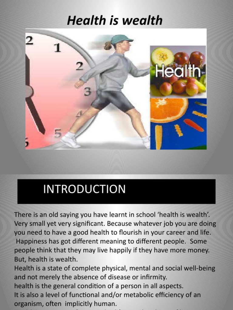 Importance of Health for Well-Being | PDF | Virus | Public Health