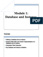 Module 1 Database and Instance
