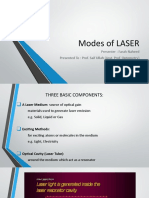 Modes of LASER: Presenter: Farah Naheed Presented To: Prof. Saif Ullah (Asst. Prof. Optometry)