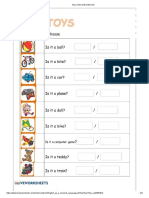 Toys Online PDF Worksheet