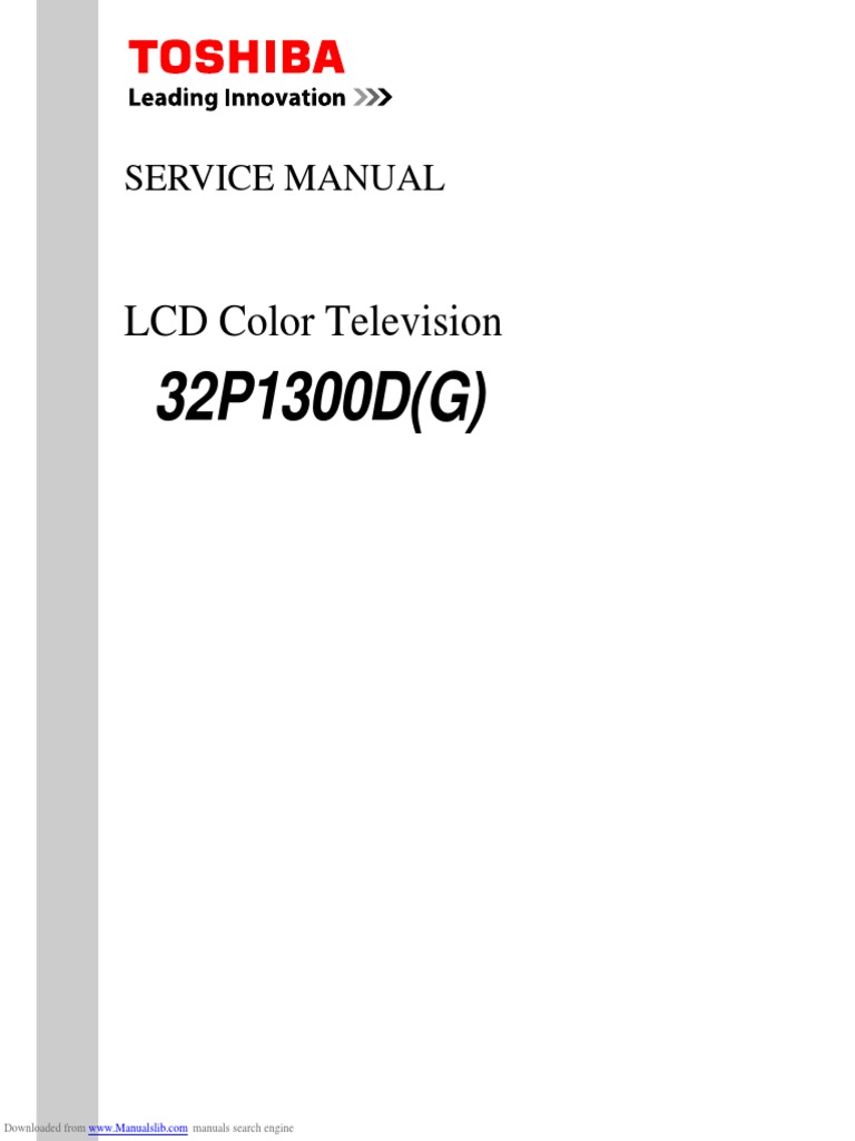 LCD Color Television: Service Manual | PDF | Electrical Wiring | Soldering