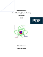 Compiled Lecture in General Chemistry (Organic Chemistry) (Midterm) Ccje