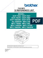 Parts Reference List