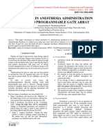 Automation in Anesthesia Administration Using Field Programmable Gate Array