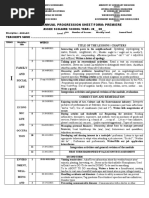 Anglais Annual Progression Sheet/Form: Premiere: Level: Re È Number of Lessons: Weekly Load.: Annual Load