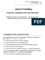 Statistical Modelling: Regression: Assumptions of The Regression Model