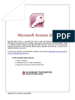 Microsoft Access 2007: How To Use