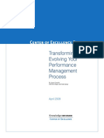 Center of Excellence Research: Transforming and Evolving Your Performance Management Process