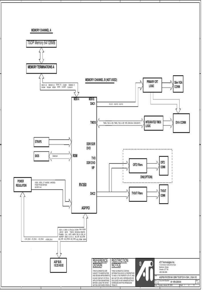 AGP8X RV350 TSOP Memory Schematics | PDF | Ibm Pc Compatibles ...