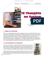 Ten Thoughts On System Design