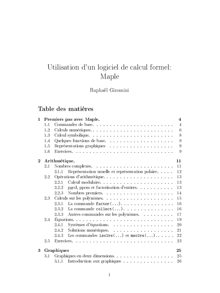 Maple V | PDF