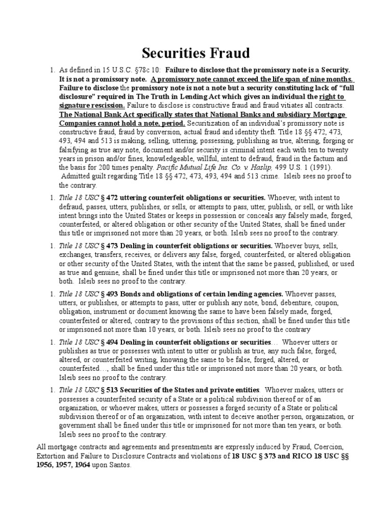 Understanding Securities Fraud Laws | PDF | Securities (Finance) | Fraud