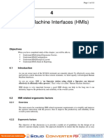Human Machine Interfaces (Hmis) : Objectives