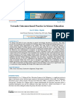 Towards Outcomes Towards Outcomes-Based Practice in Science Education Based Practice in Science Education