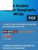 Pak Studies Geography Mcqs For FPSC PPSC SPSC NTS OTS PTS CTS PDF-1