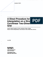 A Direct Procedure For Interpolation On A Structured Curvilinear Two-Dimensional Grid