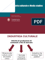 Industria Culturale. Teorie e Definizioni
