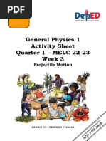 GenPhysics1 - Q1MELC22-23W4 Projectile Motion