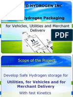 Applied Hydrogen Inc. - Solid Hydrogen Packaging For Vehicles, Utilities and Merchant Delivery