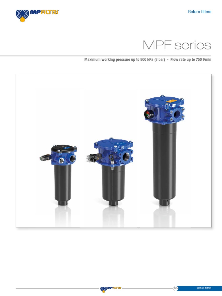 MPF Series Return Filters Overview | PDF | Filtration | Petroleum Reservoir