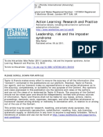 Action Learning: Research and Practice