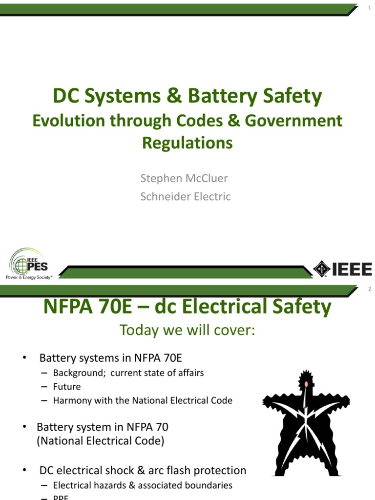DC Systems & Battery Safety Regulations | PDF | Direct Current ...