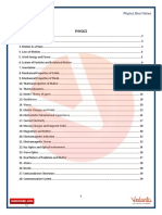 Vedantu Physics Formula Sheet