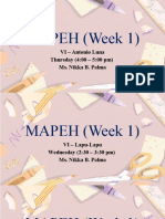 MAPEH (Week 1)