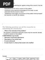Statement of The Problem | PDF | Question | Qualitative Research