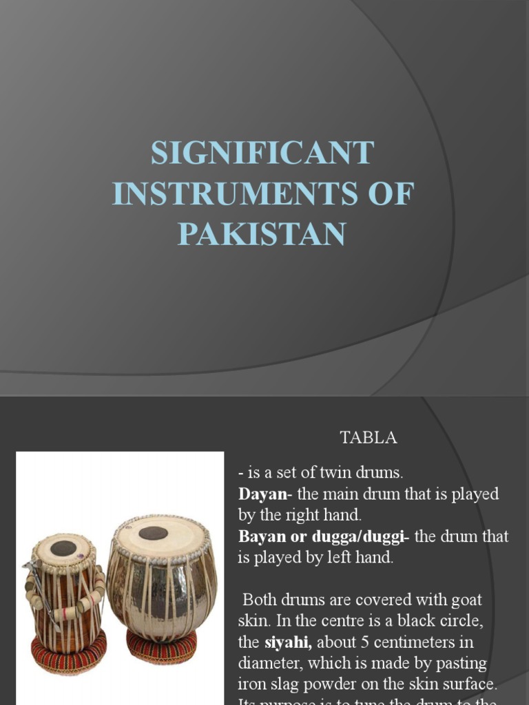 Significant Instruments of Pakistan PDF Musical Instruments