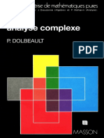 Analyse Complexe (Collection Maitrise de Mathématiques Pures) by P Dolbeault