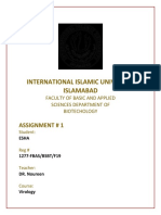 International Islamic University Islamabad: Assignment # 1