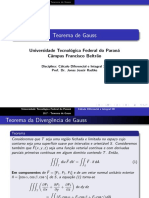 Teorema de Gauss: Universidade Tecnol Ogica Federal Do Paran A C Ampus Francisco Beltr Ao