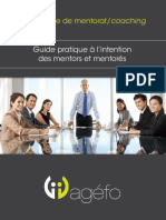 AGEFO Guide Pratique Du Mentorat Pour Les Gestionnaires en Education