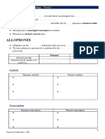 Phonemes: Allophones