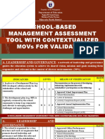 School Based Management Assessment Tool With Contextualized Movs For Validation 1