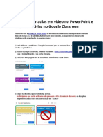 Como Gravar Aulas em Powerpoint e Disponibiliza-Las No Google Classroom PDF