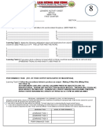 Personal Assessment On Learner'S Level of Performance